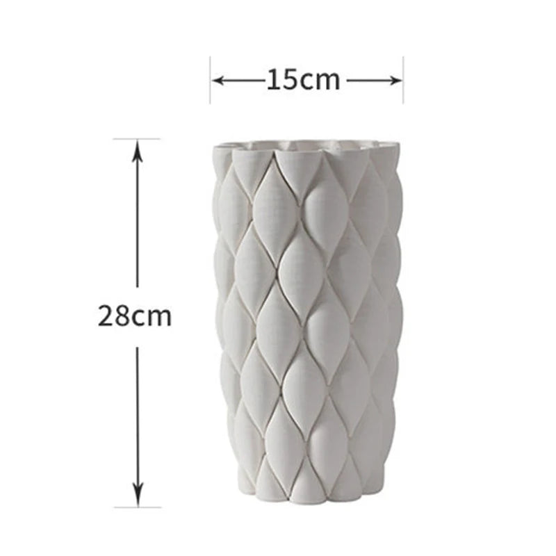 Ceramic Vases Modern Decor Flower Vase Desk Hydroponic Flowers Bottle Interior Dried Flowers Container Pottery Decoration