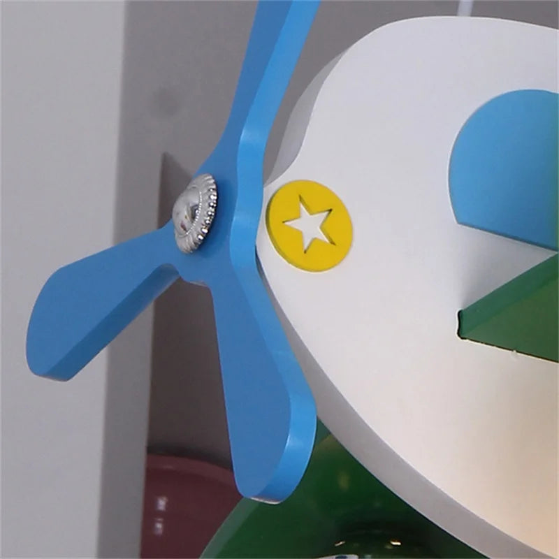 Kids chandelier for Children Room Bedroom Creative aircraft lamp Bedroom glass ball lamp home Kids boys girl chandelier