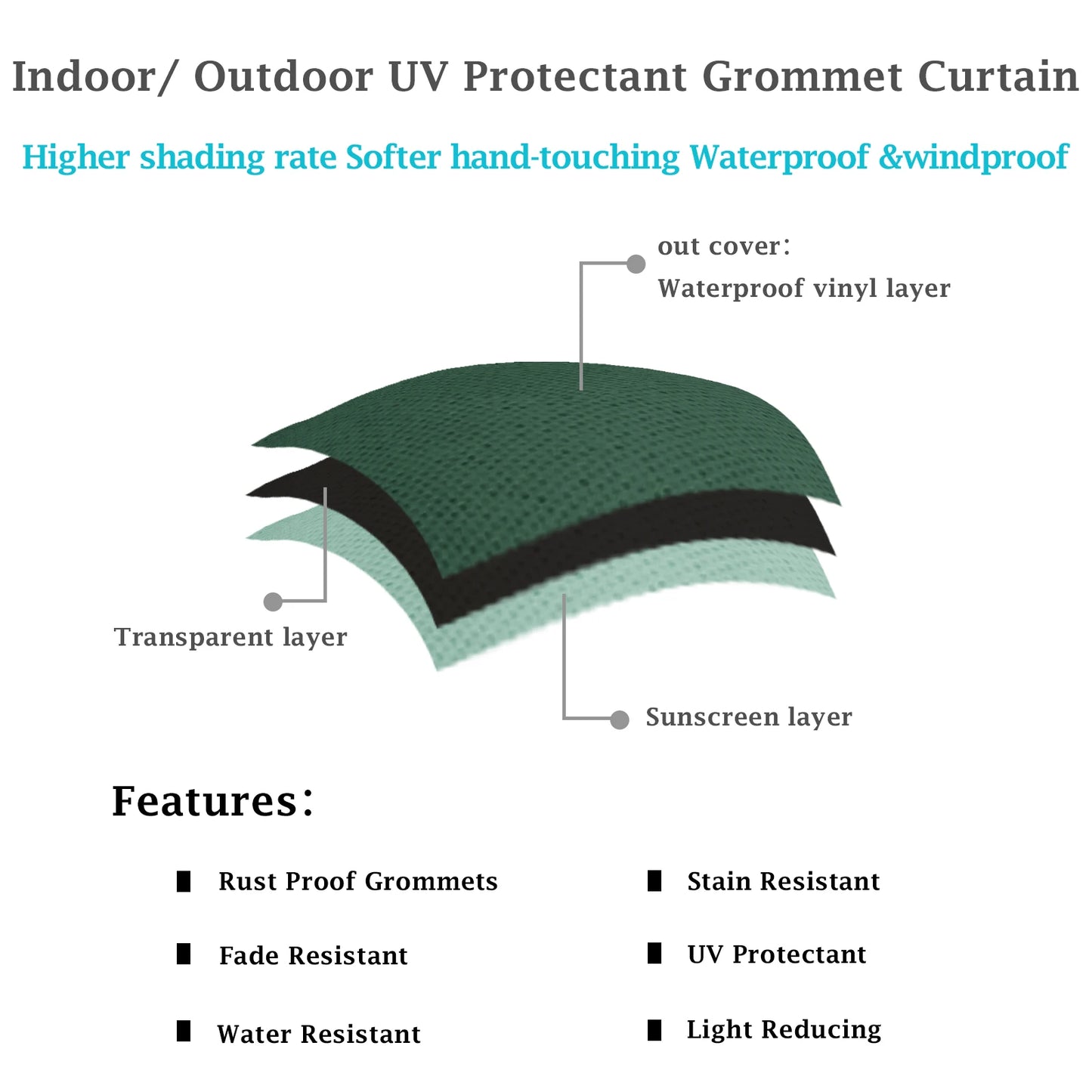 privacy outdoor curtains waterproof garden uv exterior curtain street gazebo curtain for patio porch pergola terrace cabana Pool