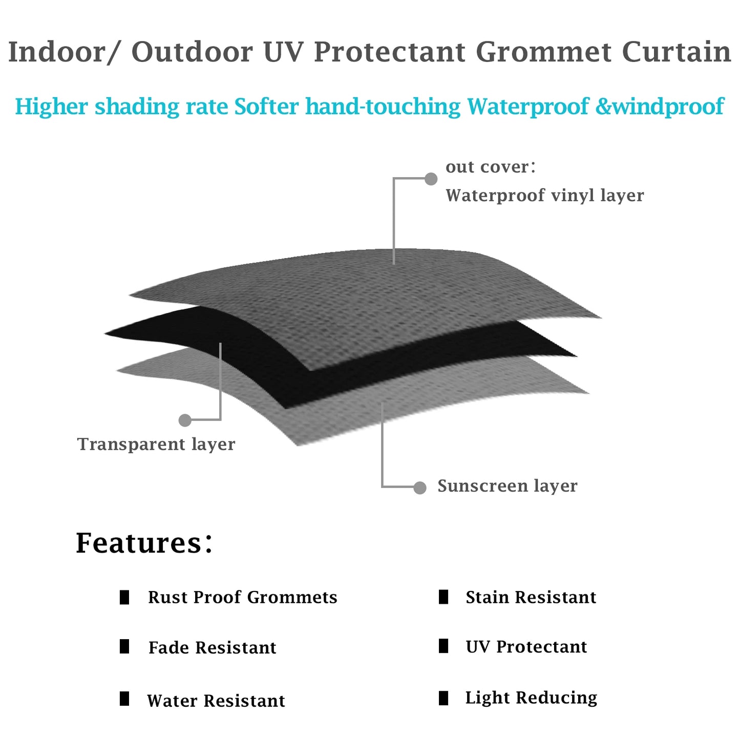 privacy outdoor curtains waterproof garden uv exterior curtain street gazebo curtain for patio porch pergola terrace cabana Pool