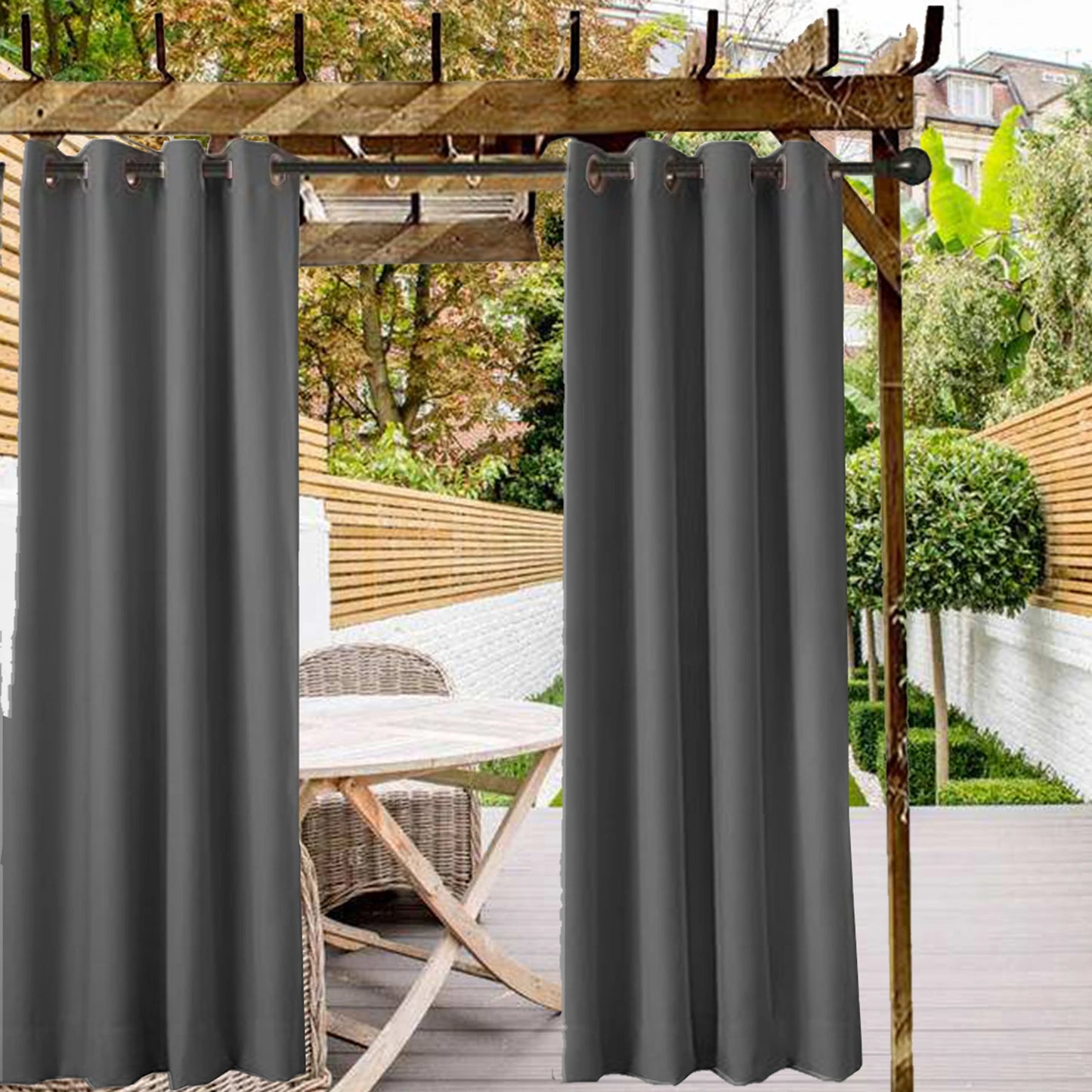 privacy outdoor curtains waterproof garden uv exterior curtain street gazebo curtain for patio porch pergola terrace cabana Pool