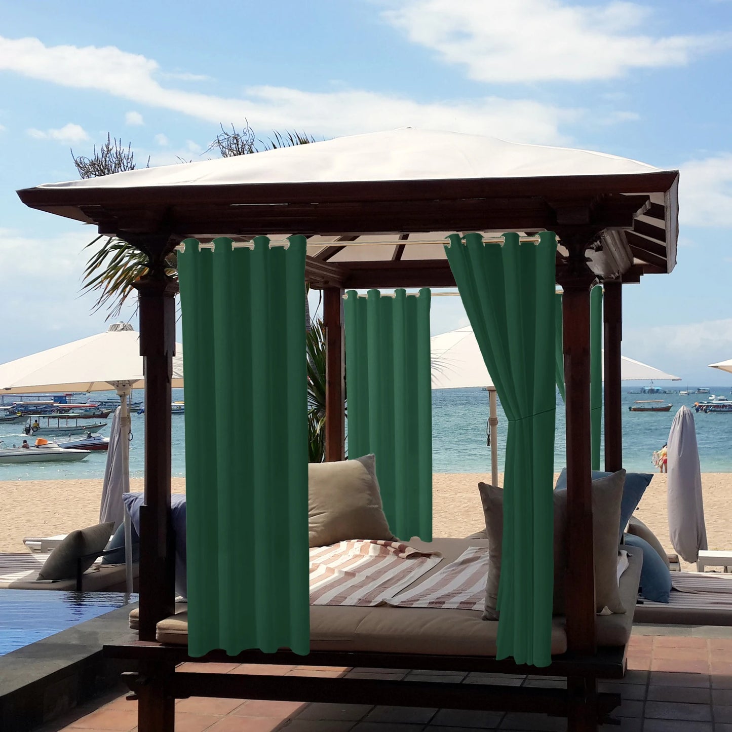 privacy outdoor curtains waterproof garden uv exterior curtain street gazebo curtain for patio porch pergola terrace cabana Pool