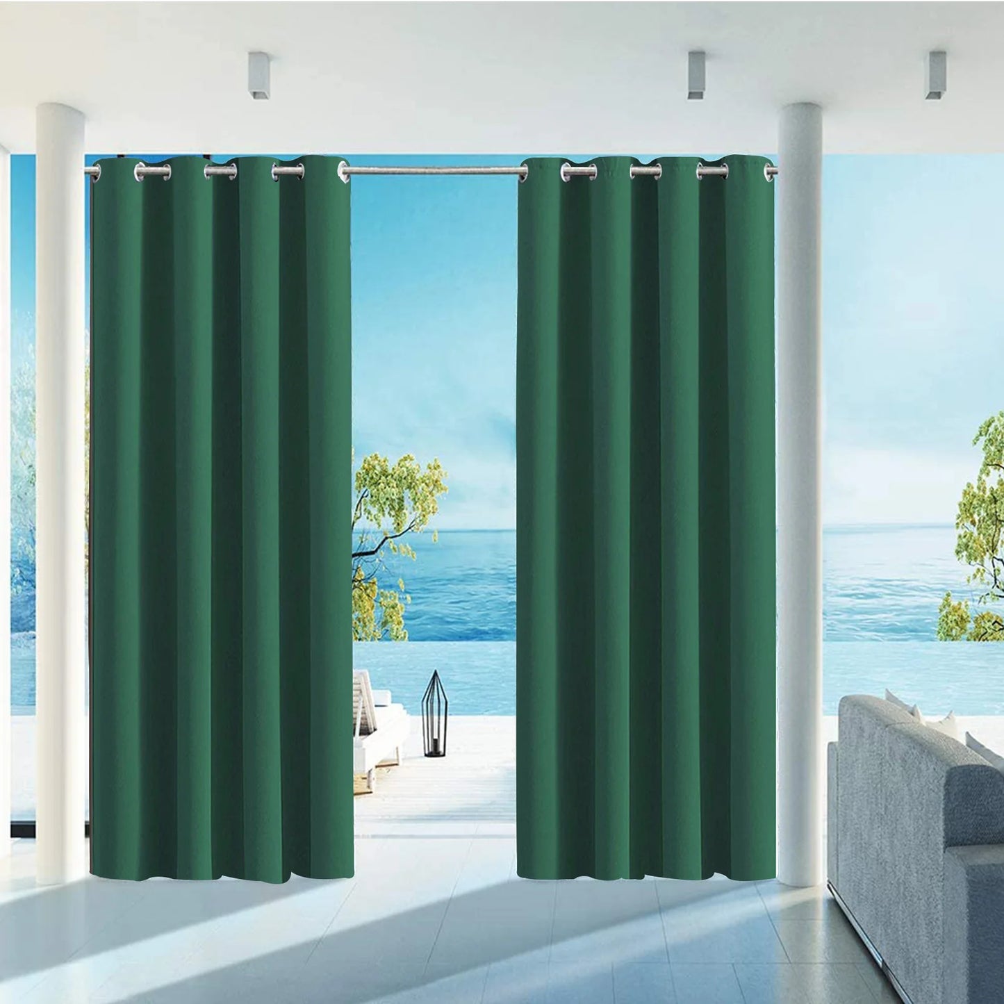 privacy outdoor curtains waterproof garden uv exterior curtain street gazebo curtain for patio porch pergola terrace cabana Pool