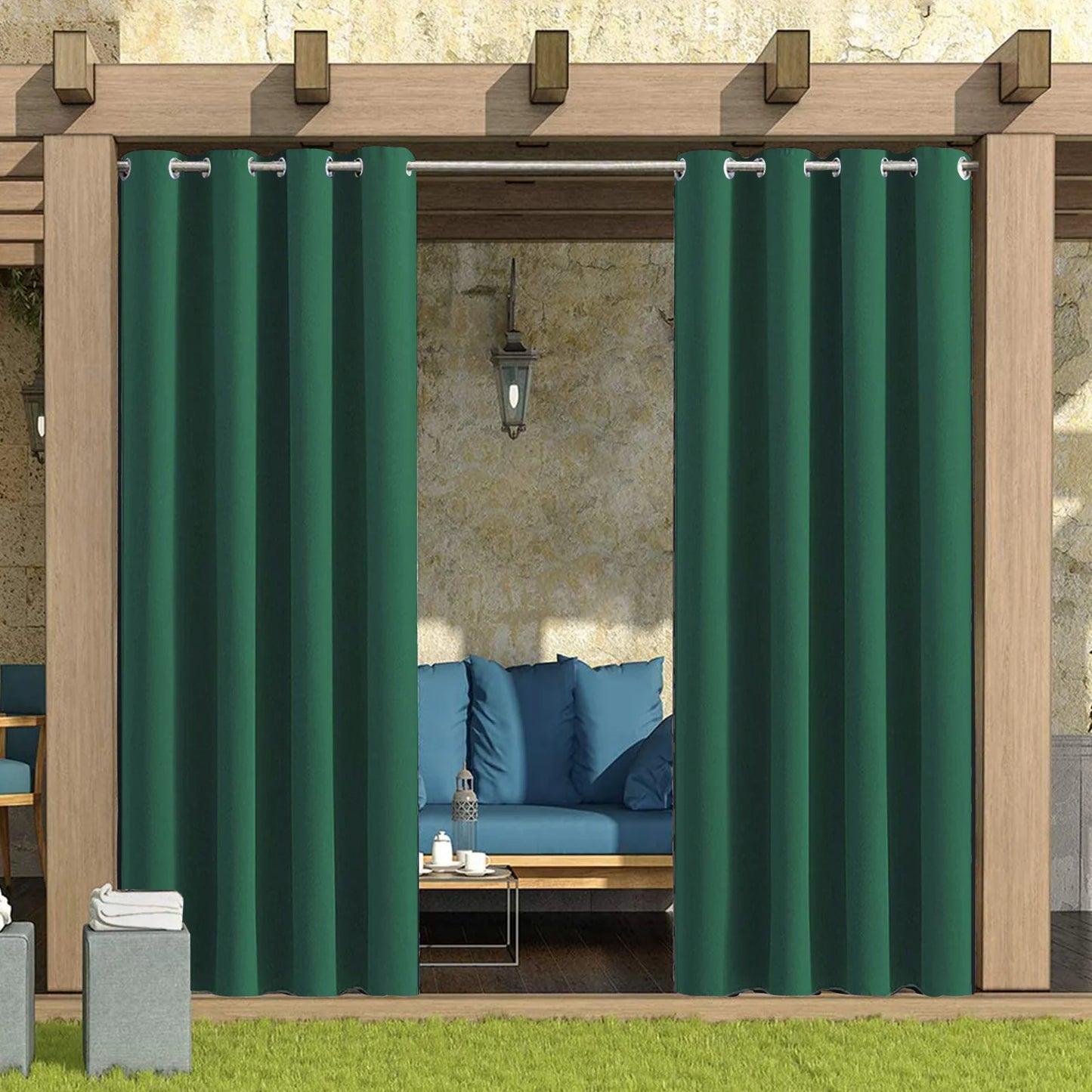 privacy outdoor curtains waterproof garden uv exterior curtain street gazebo curtain for patio porch pergola terrace cabana Pool