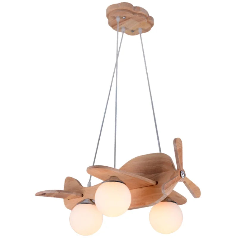 Kids chandelier for Children Room Bedroom Creative aircraft lamp Bedroom glass ball lamp home Kids boys girl chandelier