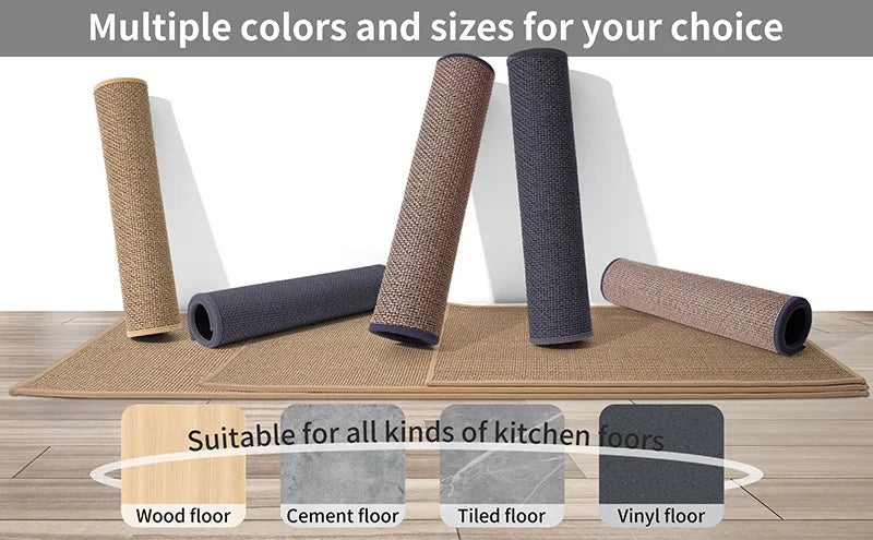 Kitchen Rugs and Mats Non Skid Washable, Absorbent Runner Rugs for Kitchen, Front of Sink, Kitchen Mats for Floor