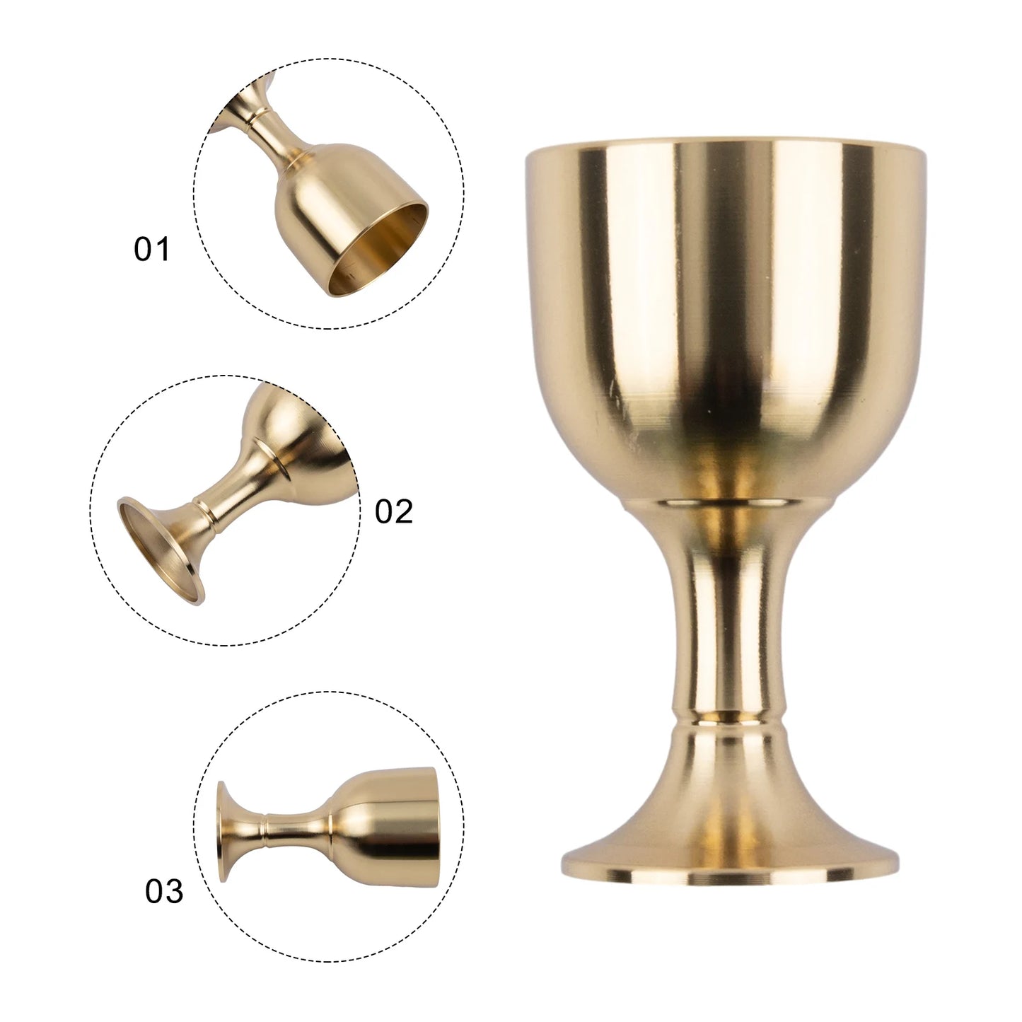 15/30ml Brass Chalice Cup Cocktail Glass Drinking Liquor Tumbler Cup Mug For Party Bar Wine Beer Juice Goblet Beverage Drinkware