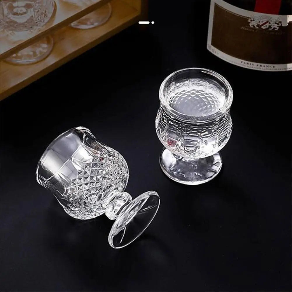 High Foot Cup Drink Cups Wineglasses Goblet Transparent Glass for Home Restaurant Bar Juice Mugs Diamond Drinkware Water Cup