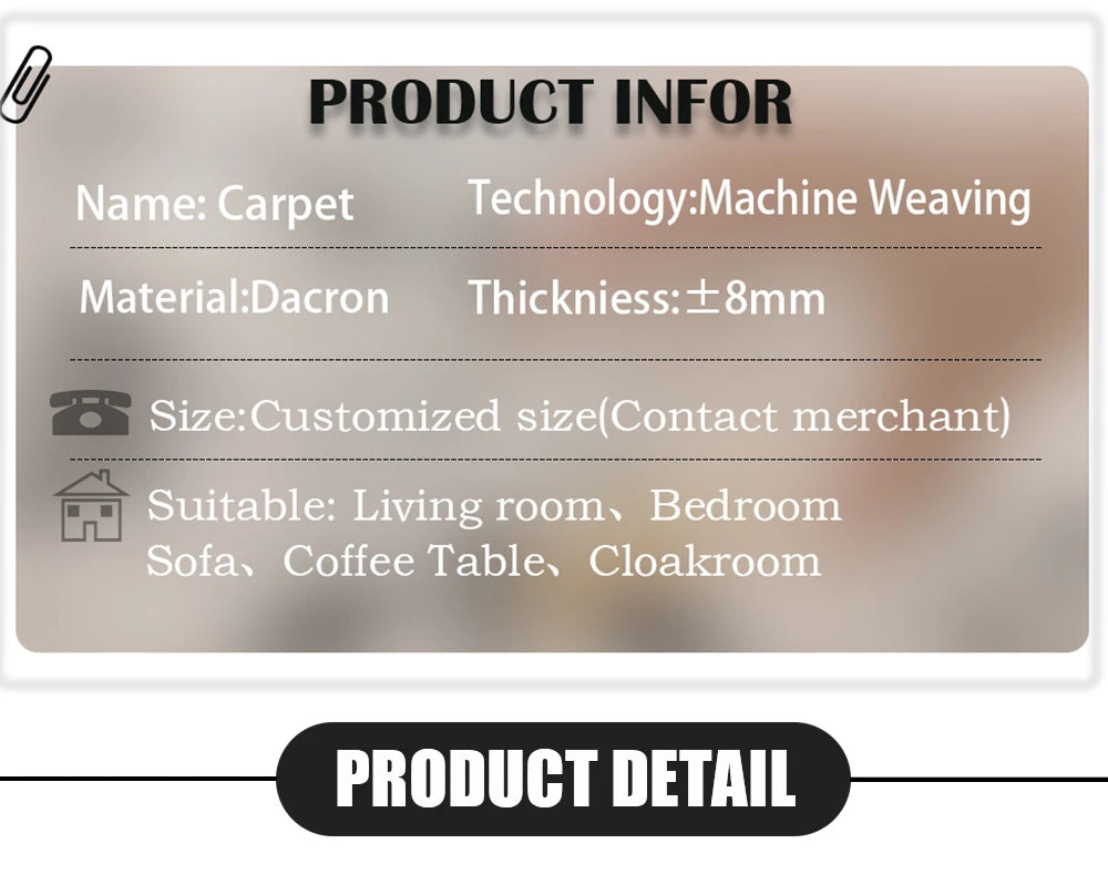 Round Bedroom Rug Light Luxury Study Coffee Table Floor Mat Retro Brown Living Room Carpet for Leisure Area Cloakroom Ковер 러그