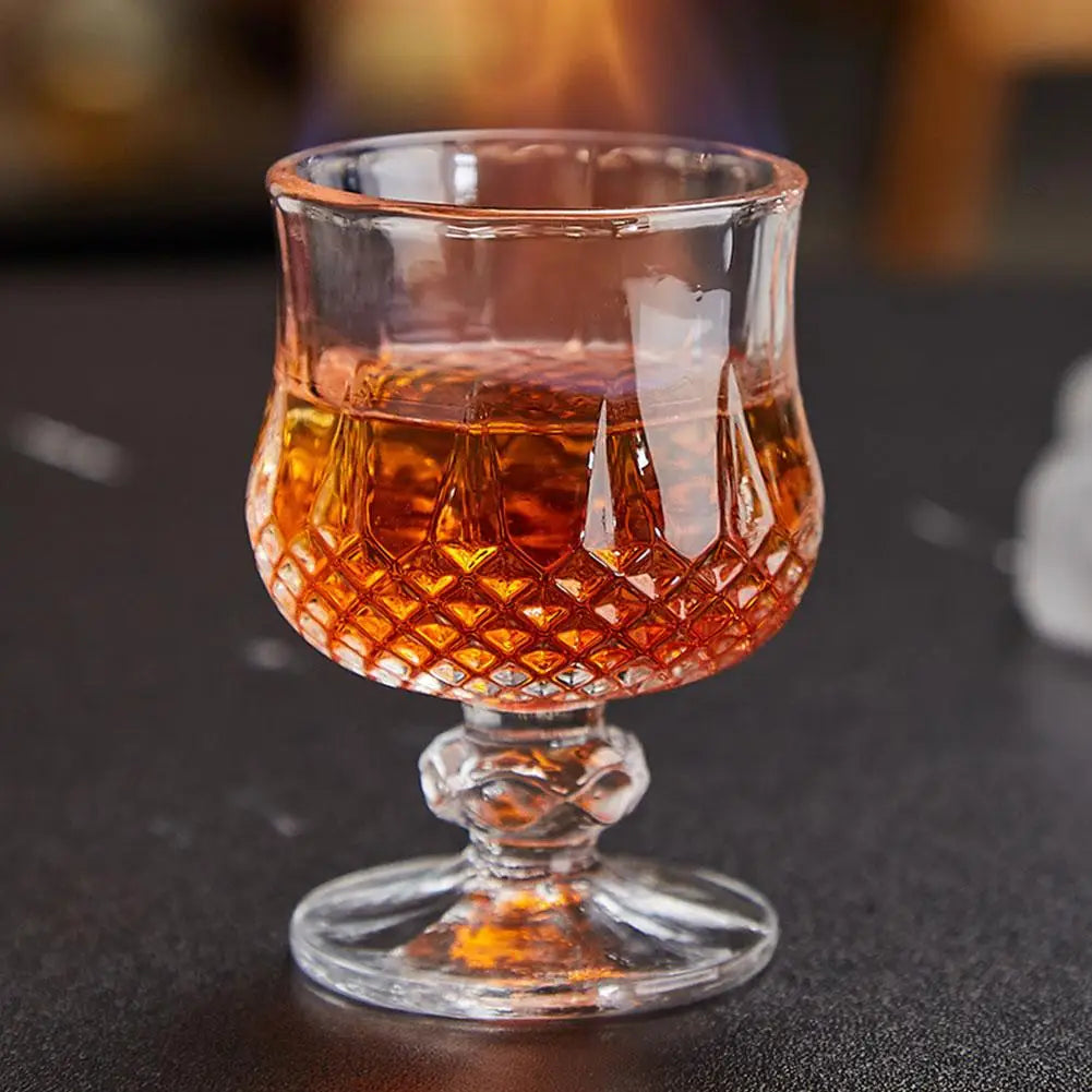 High Foot Cup Drink Cups Wineglasses Goblet Transparent Glass for Home Restaurant Bar Juice Mugs Diamond Drinkware Water Cup