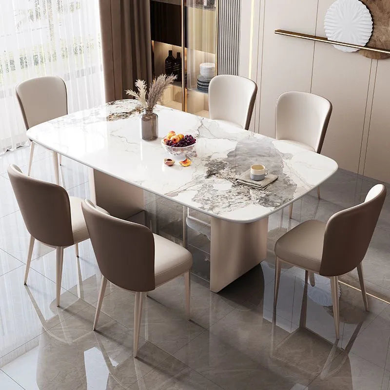 Design Simple Dining Table Luxury Aesthetic Exquisite Glamour Dining Tables Classic Versatile Tavolo Di Pranzo Home Furniture