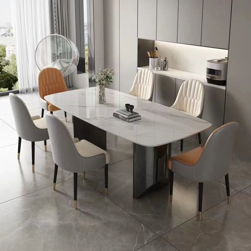 Design Simple Dining Table Luxury Aesthetic Exquisite Glamour Dining Tables Classic Versatile Tavolo Di Pranzo Home Furniture
