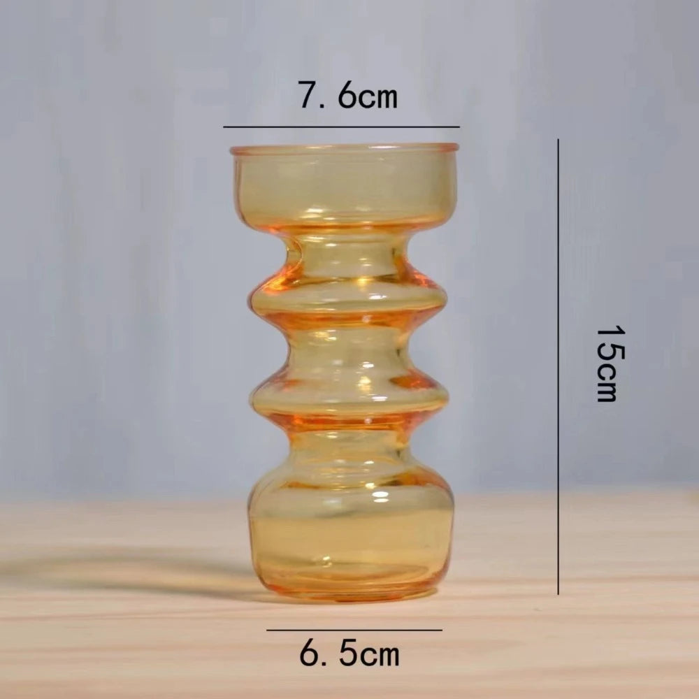 Colorful Vases Glass Ornaments Desktop Decorations Dried Flower Bouquets Living Rooms Flower Arrangements Vintage Vases