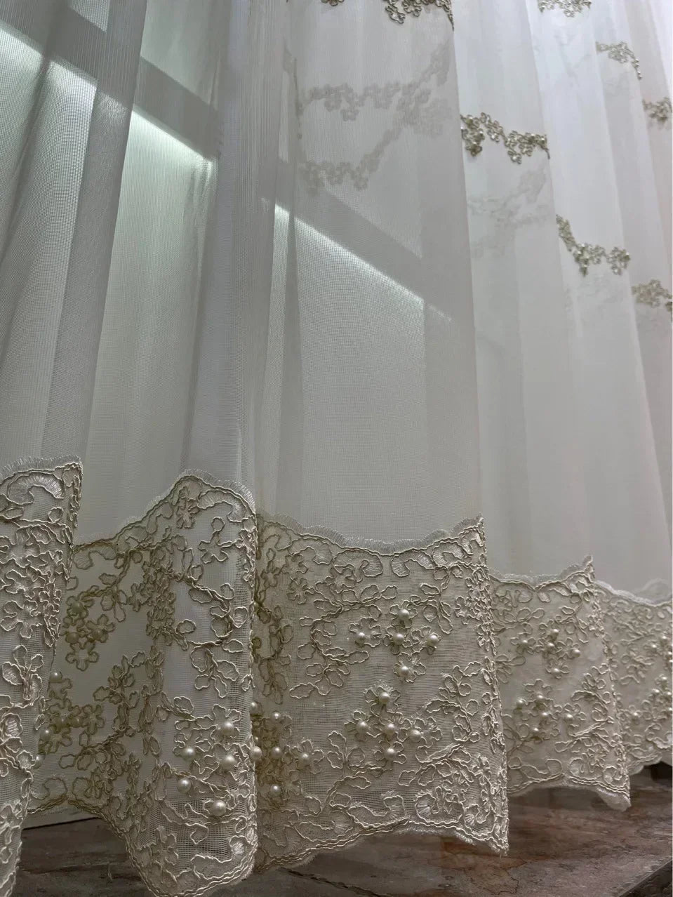 European Curtains For Living Room Dining Bedroom Minimalist Lace Modern American Opaque Blackout Printing Gold Wire Custom Size