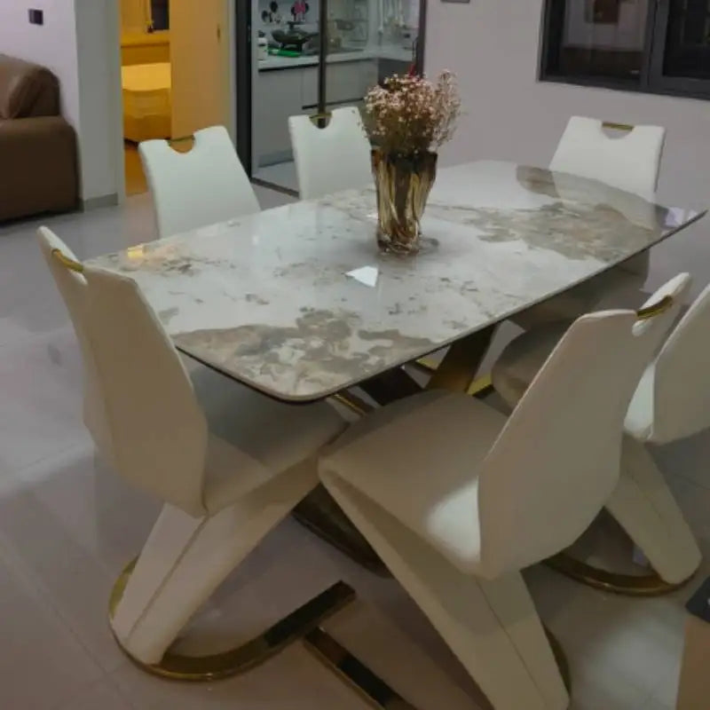 Unique Modern Dining Table Designer Nordic White Kitchen Mobile Dining Tables Salon Mesas De Jantar Living Room Sets Furniture