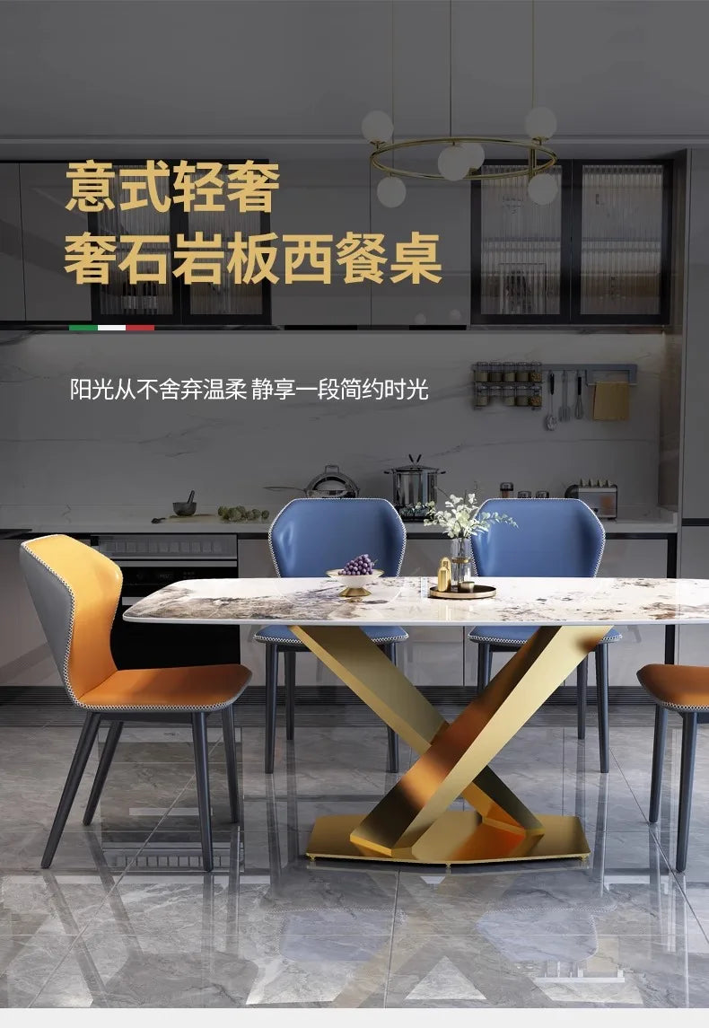 Unique Modern Dining Table Designer Nordic White Kitchen Mobile Dining Tables Salon Mesas De Jantar Living Room Sets Furniture