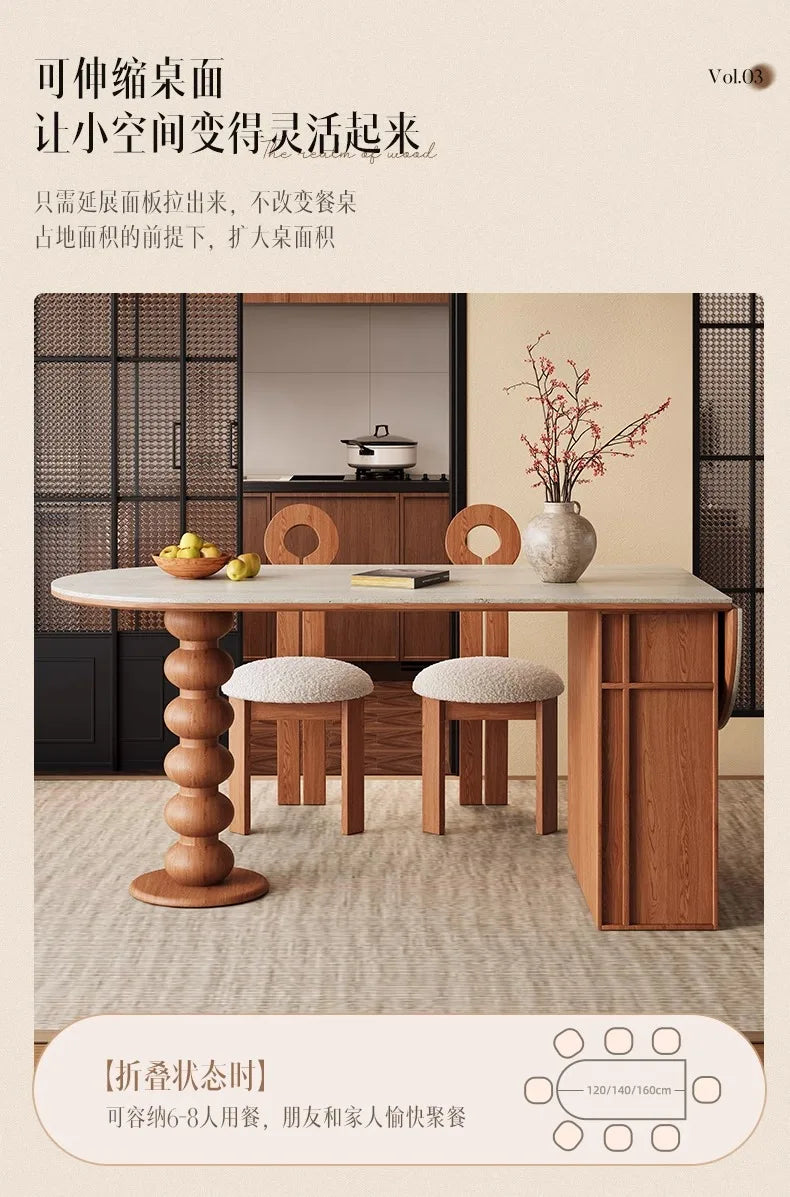 Mid Century Elegant Dining Tables With Cabinets Vintage Oval Tall Legs Dining Tables Rustic Foldable Столы Обеденные Furniture