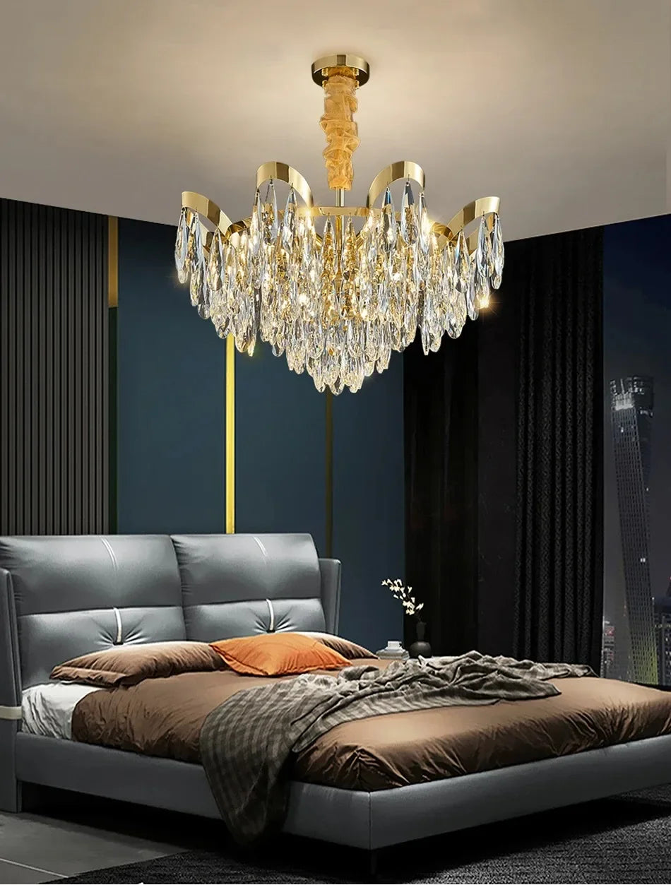 New Modern Chandelier For Living Room Dining Room Creative Design Crystal Hanging Lamp Home Decor Indoor Lighting Lustre Fixture