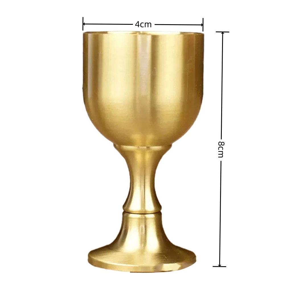 15/30ml Brass Chalice Cup Cocktail Glass Drinking Liquor Tumbler Cup Mug For Party Bar Wine Beer Juice Goblet Beverage Drinkware