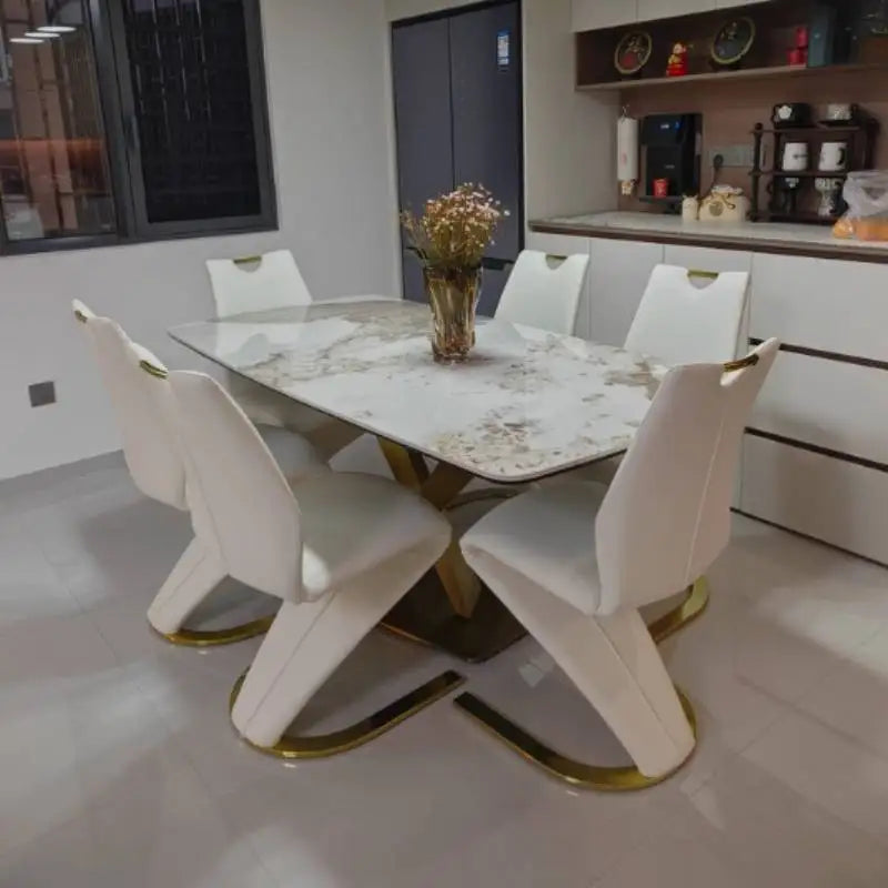 Unique Modern Dining Table Designer Nordic White Kitchen Mobile Dining Tables Salon Mesas De Jantar Living Room Sets Furniture