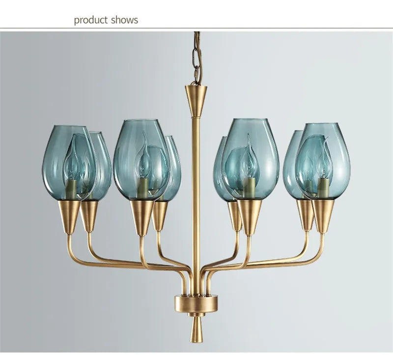 Modern art deco chandelier Living Room lustre vintage High Quality Hotel Guest Room Bedroom Glass Lamp chandelier gold