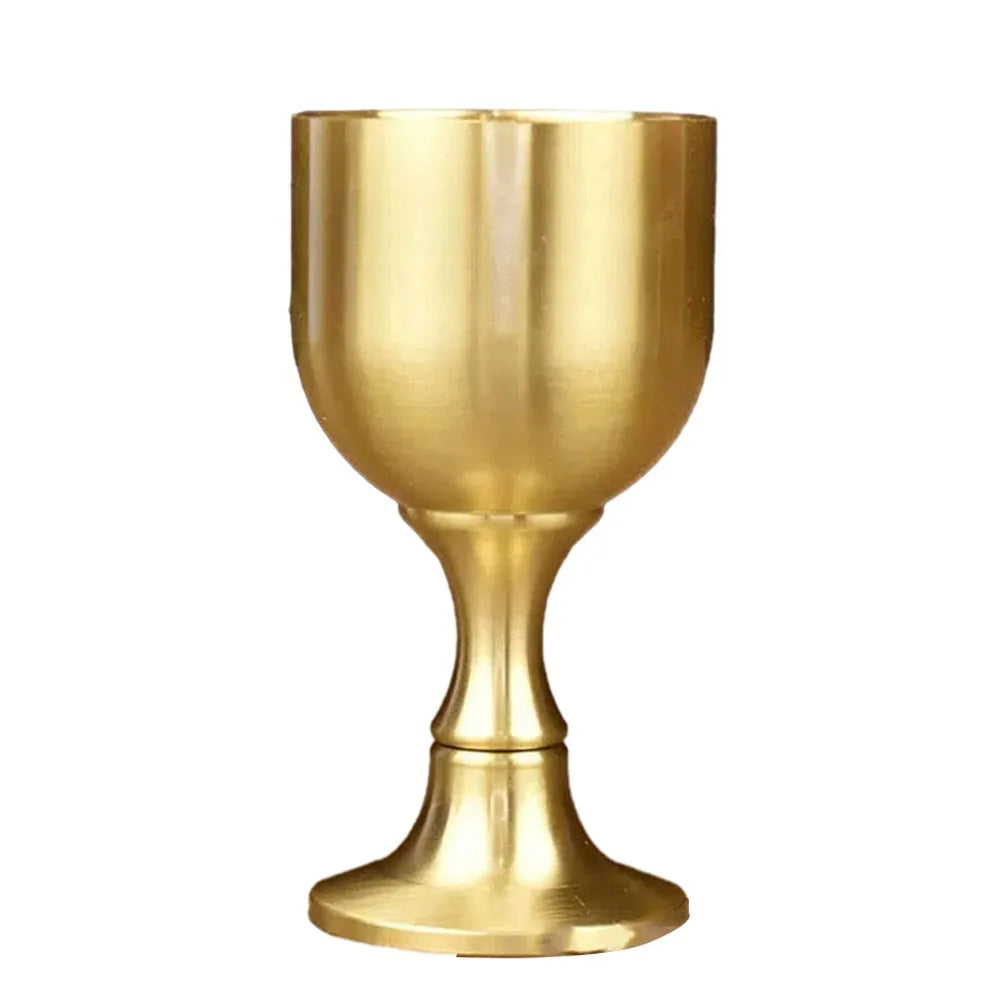 15/30ml Brass Chalice Cup Cocktail Glass Drinking Liquor Tumbler Cup Mug For Party Bar Wine Beer Juice Goblet Beverage Drinkware