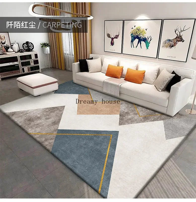 Rugs and Carpets for Home Living Room Rugs for Bedroom Decoration Geometric Soft Nordic Luxury LIVE ROOM area Rug floor mats