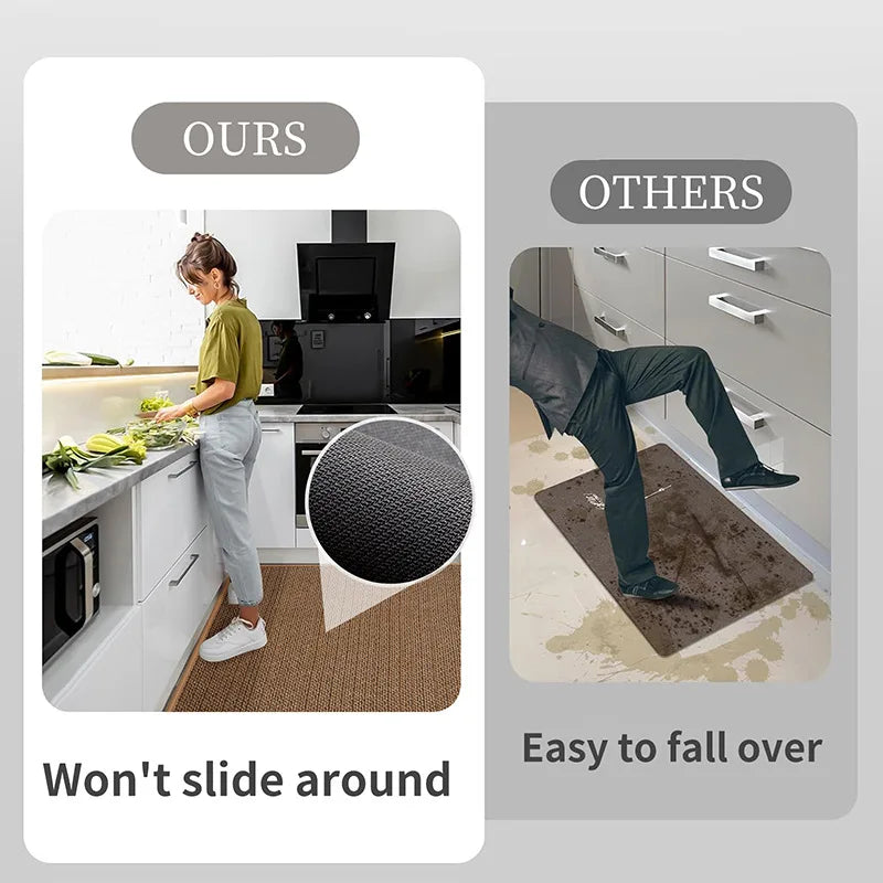 Kitchen Rugs and Mats Non Skid Washable, Absorbent Runner Rugs for Kitchen, Front of Sink, Kitchen Mats for Floor