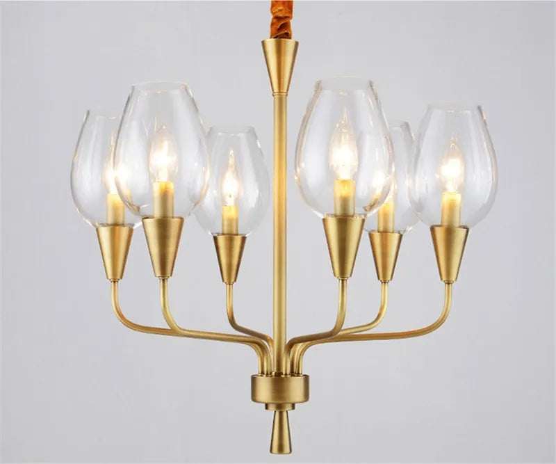 Modern art deco chandelier Living Room lustre vintage High Quality Hotel Guest Room Bedroom Glass Lamp chandelier gold