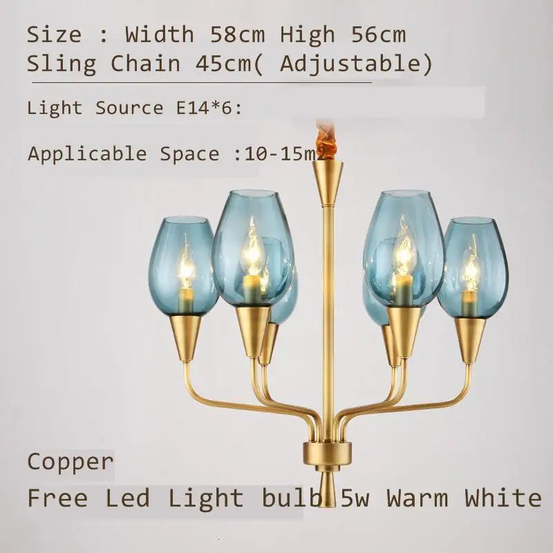 Modern art deco chandelier Living Room lustre vintage High Quality Hotel Guest Room Bedroom Glass Lamp chandelier gold