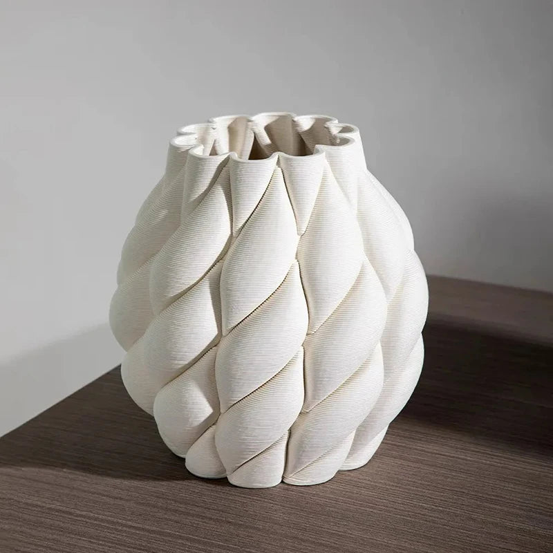 Ceramic Vases Modern Decor Flower Vase Desk Hydroponic Flowers Bottle  Interior Dried Flowers Container Pottery Decoration