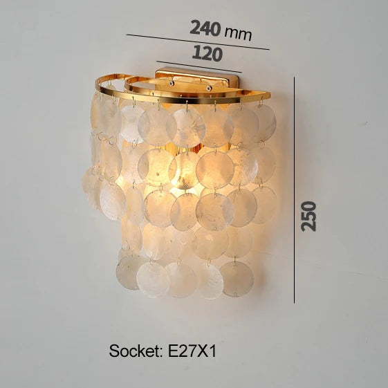 Shell Chandelier Bedroom Lighting Modern Hanging Chandelier With Gold Color For Living Room Dining Room Nordic Pendant Lights