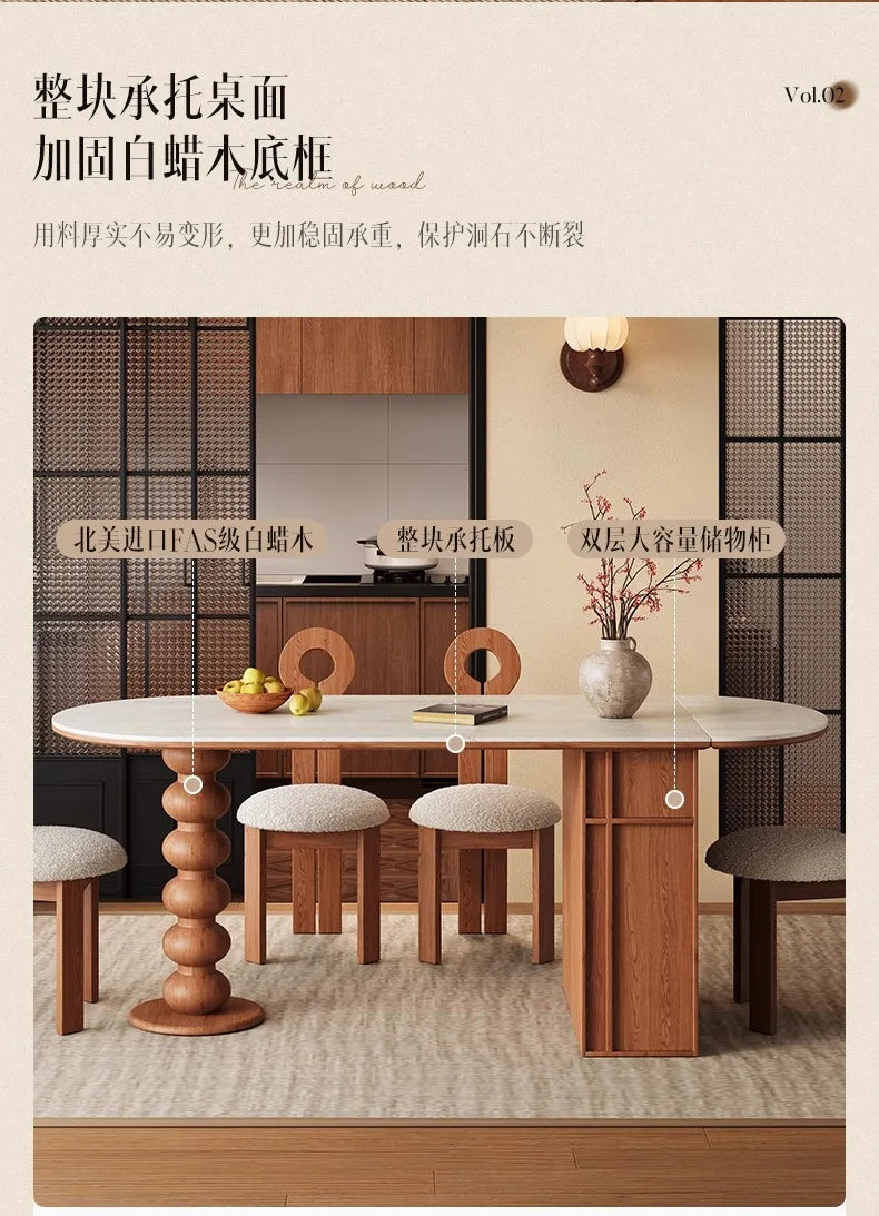Mid Century Elegant Dining Tables With Cabinets Vintage Oval Tall Legs Dining Tables Rustic Foldable Столы Обеденные Furniture
