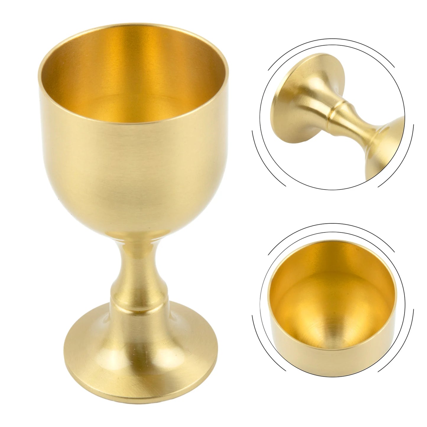 15/30ml Brass Chalice Cup Cocktail Glass Drinking Liquor Tumbler Cup Mug For Party Bar Wine Beer Juice Goblet Beverage Drinkware