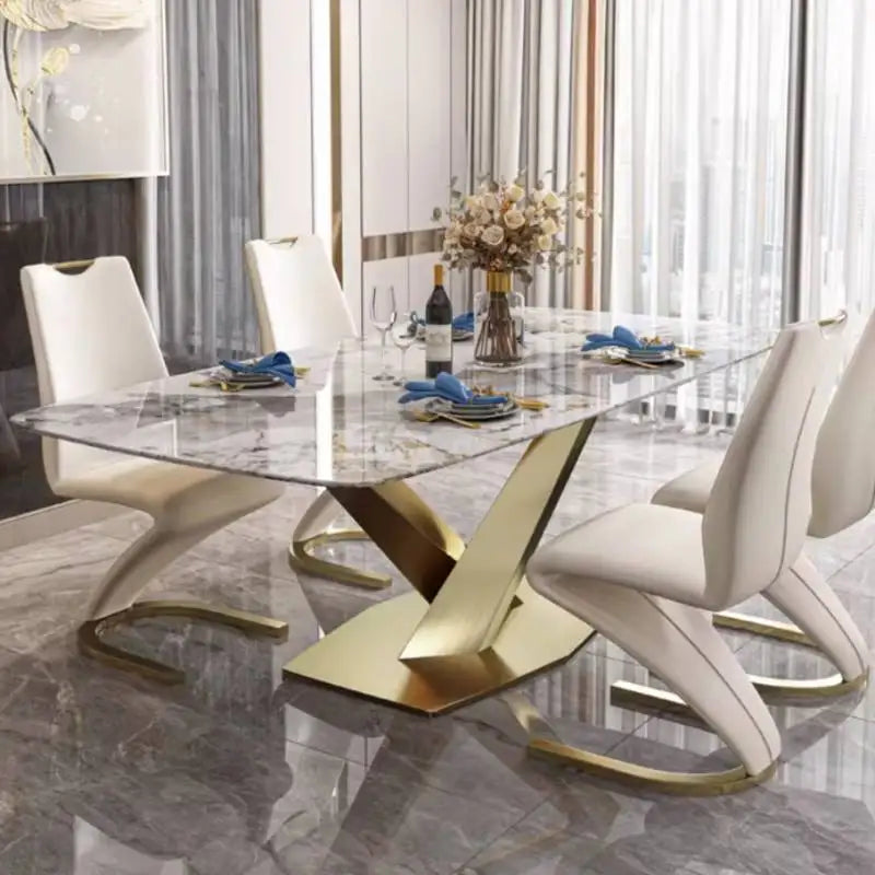 Unique Modern Dining Table Designer Nordic White Kitchen Mobile Dining Tables Salon Mesas De Jantar Living Room Sets Furniture