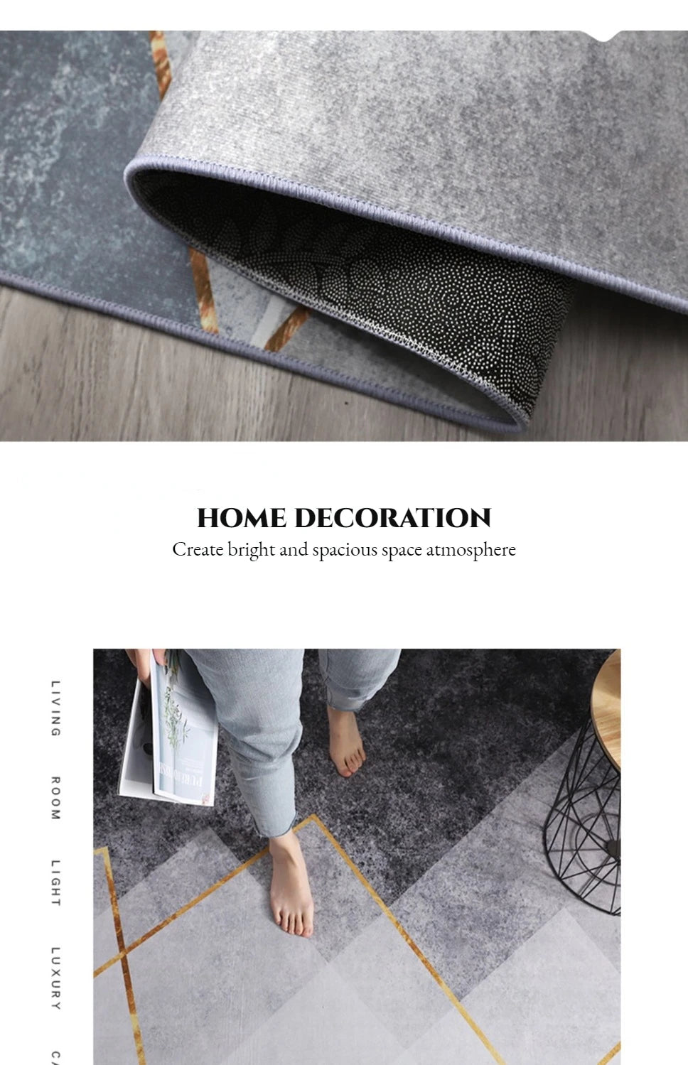 Rugs and Carpets for Home Living Room Rugs for Bedroom Decoration Geometric Soft Nordic Luxury LIVE ROOM area Rug floor mats