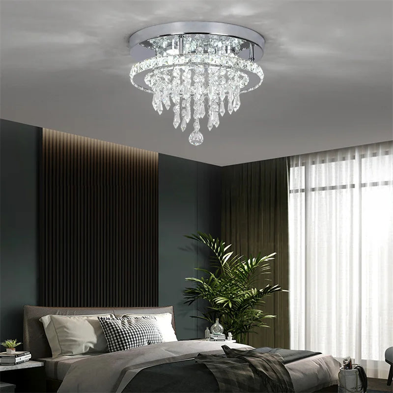 Modern Chandelier For Bedroom Dining Room Led Ceiling Light With Remote Control Hanging Lighting Fixtures Home Decoration Lustre