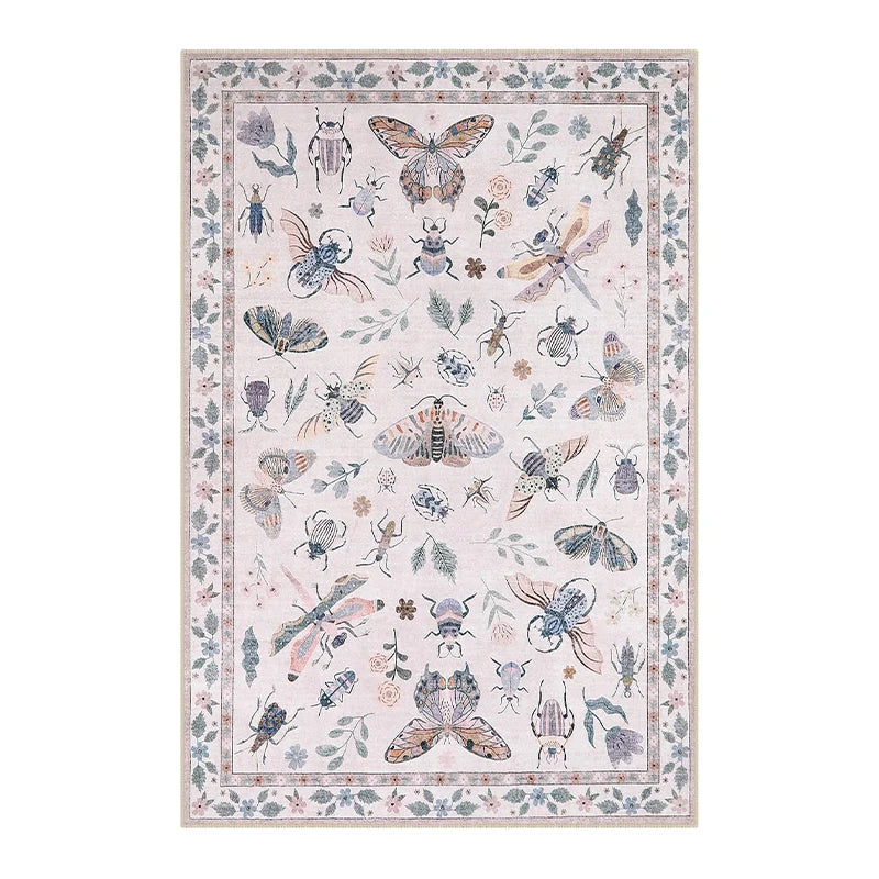 Rug for Living Room Carpet Large Size Bedroom Bedside Floor Mat Green Insect Carpets Tropical Rainforest Home Decoration Rugs