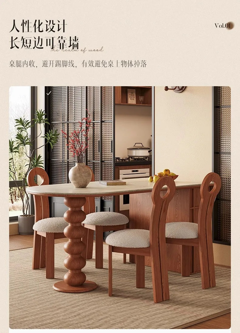 Mid Century Elegant Dining Tables With Cabinets Vintage Oval Tall Legs Dining Tables Rustic Foldable Столы Обеденные Furniture