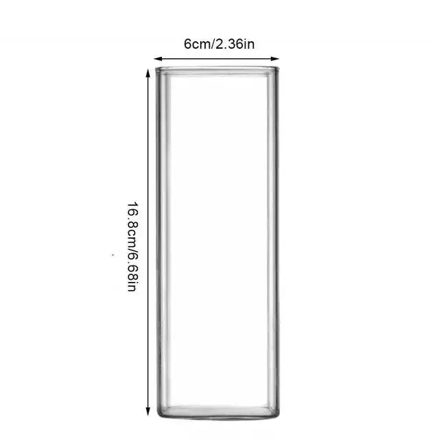 Square Simple Glass Cup Clear Cold Drink Juice Milk Glass Red Wine Beer Glass Coffee Cup Water Cup Drinking Utensils