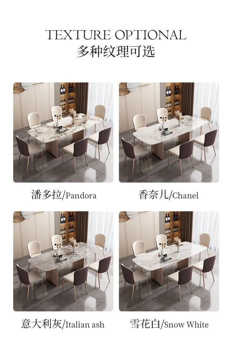 Design Simple Dining Table Luxury Aesthetic Exquisite Glamour Dining Tables Classic Versatile Tavolo Di Pranzo Home Furniture