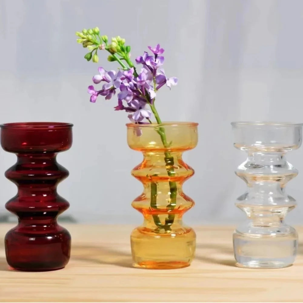 Colorful Vases Glass Ornaments Desktop Decorations Dried Flower Bouquets Living Rooms Flower Arrangements Vintage Vases