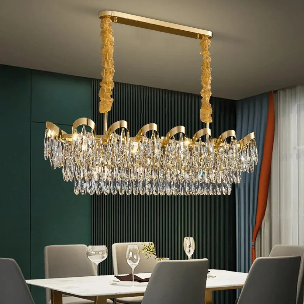 New Modern Chandelier For Living Room Dining Room Creative Design Crystal Hanging Lamp Home Decor Indoor Lighting Lustre Fixture