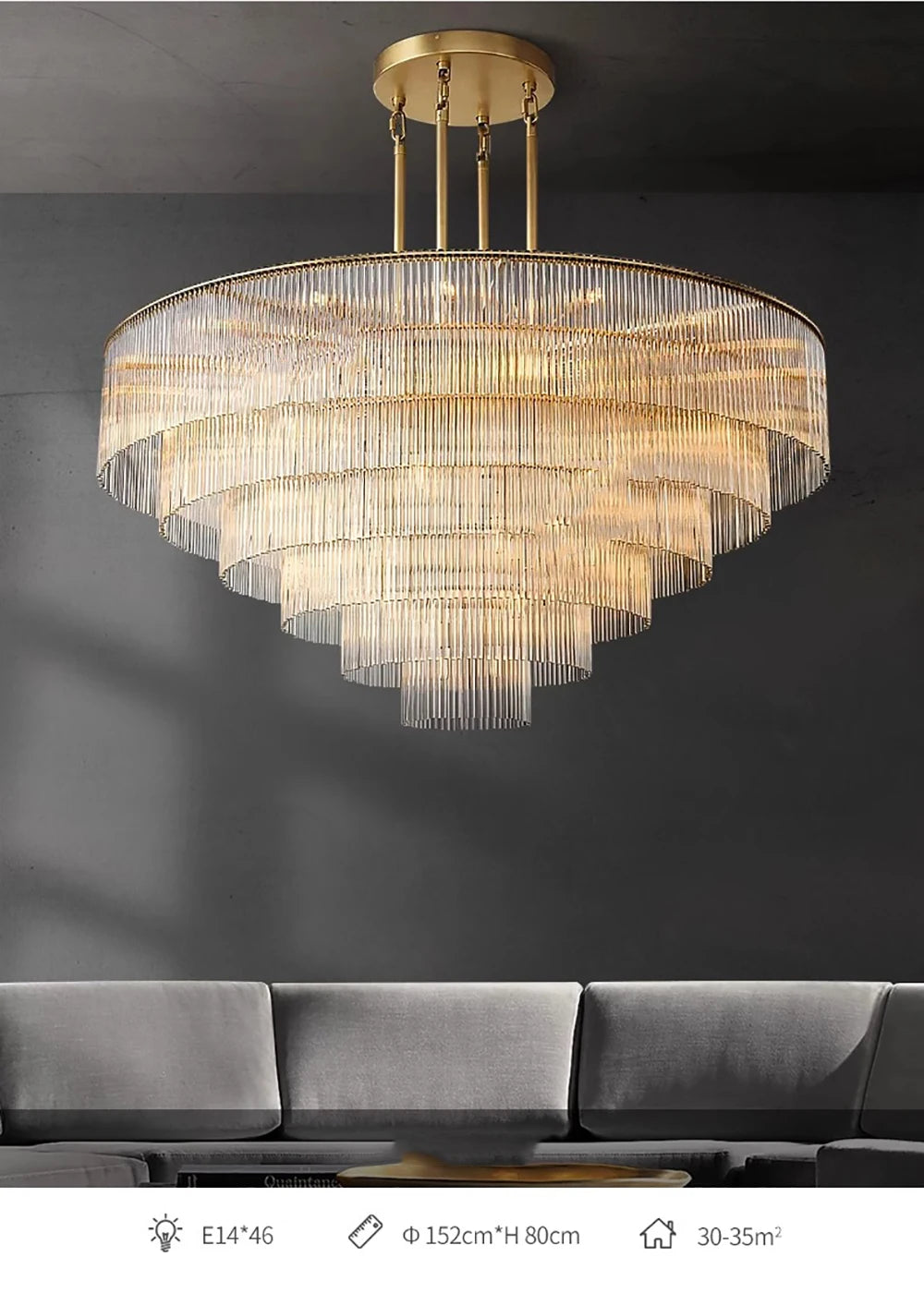 Art deco style Nordic chandelier featuring full brass and glass shade for dining room luxury creative hanging ceiling lamp