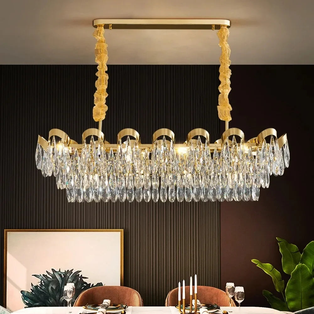 New Modern Chandelier For Living Room Dining Room Creative Design Crystal Hanging Lamp Home Decor Indoor Lighting Lustre Fixture