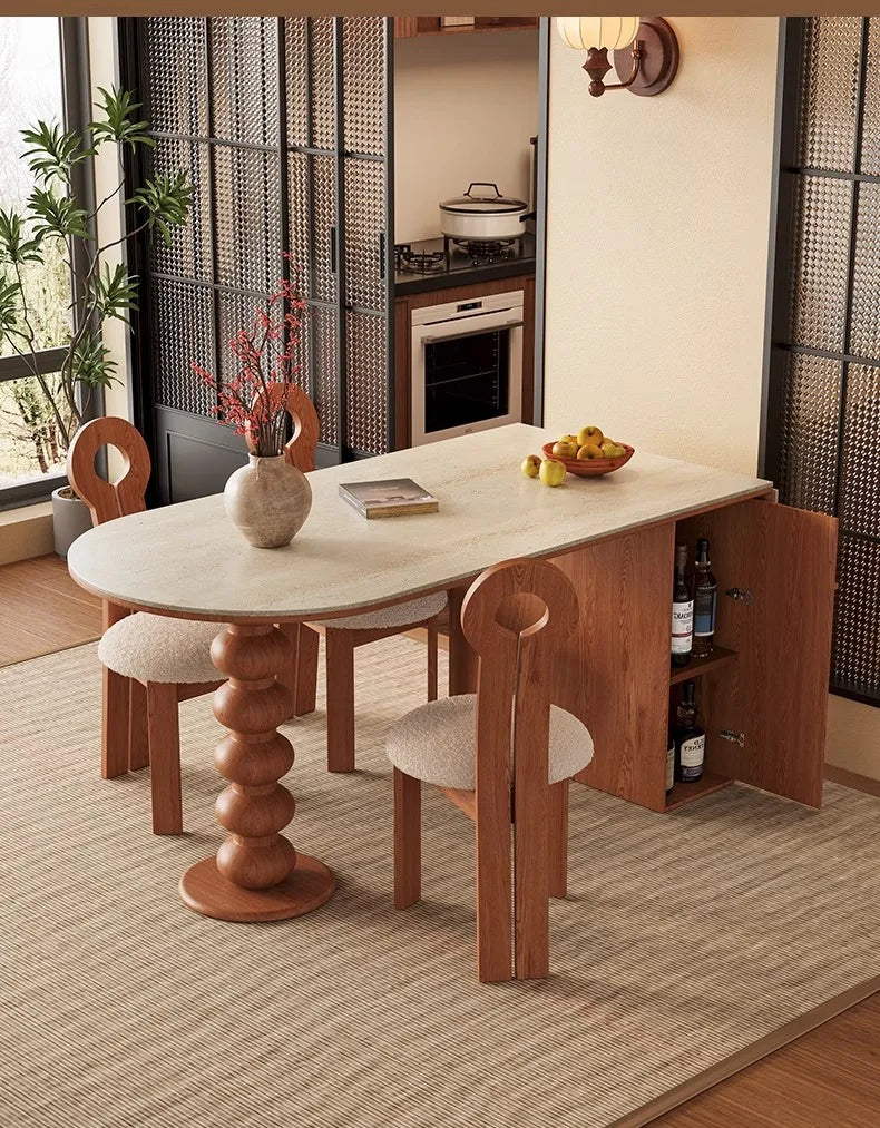 Mid Century Elegant Dining Tables With Cabinets Vintage Oval Tall Legs Dining Tables Rustic Foldable Столы Обеденные Furniture