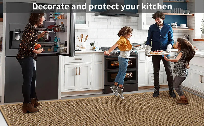 Kitchen Rugs and Mats Non Skid Washable, Absorbent Runner Rugs for Kitchen, Front of Sink, Kitchen Mats for Floor