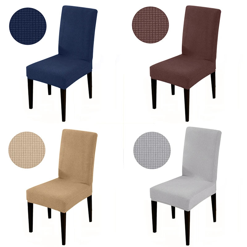 Jacquard Chair Cover, Durable Elastic Fabric Dining Chairs Cover, Stretch Covers For Kitchen Dining Room Chairs, Home Decor