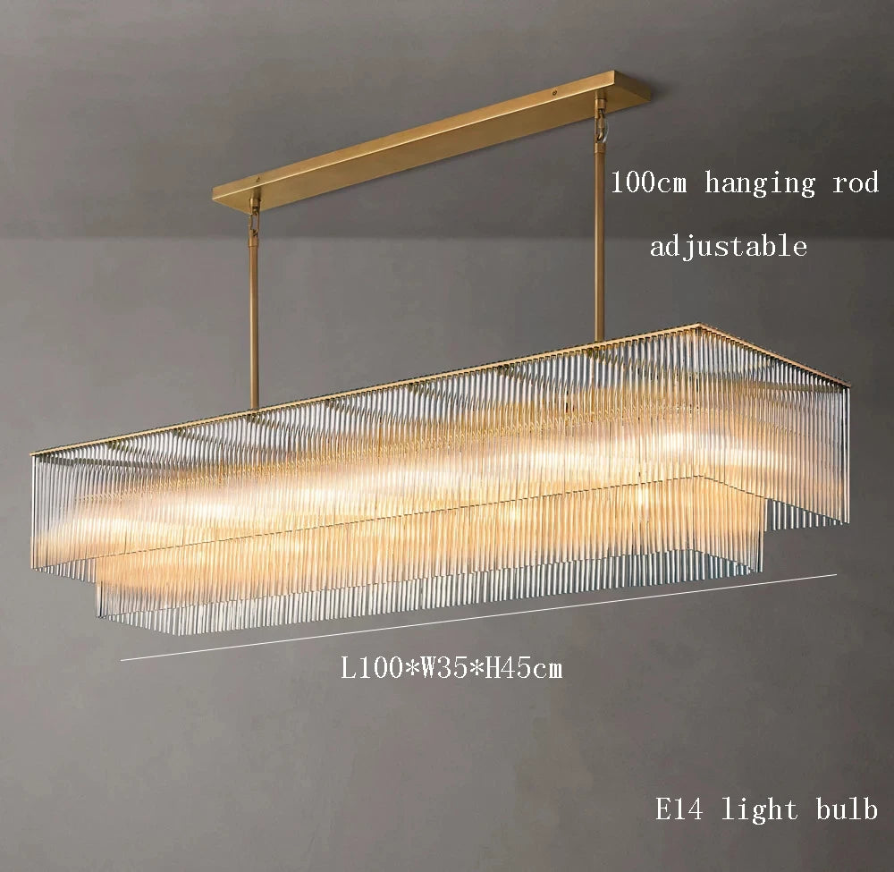 Art deco style Nordic chandelier featuring full brass and glass shade for dining room luxury creative hanging ceiling lamp