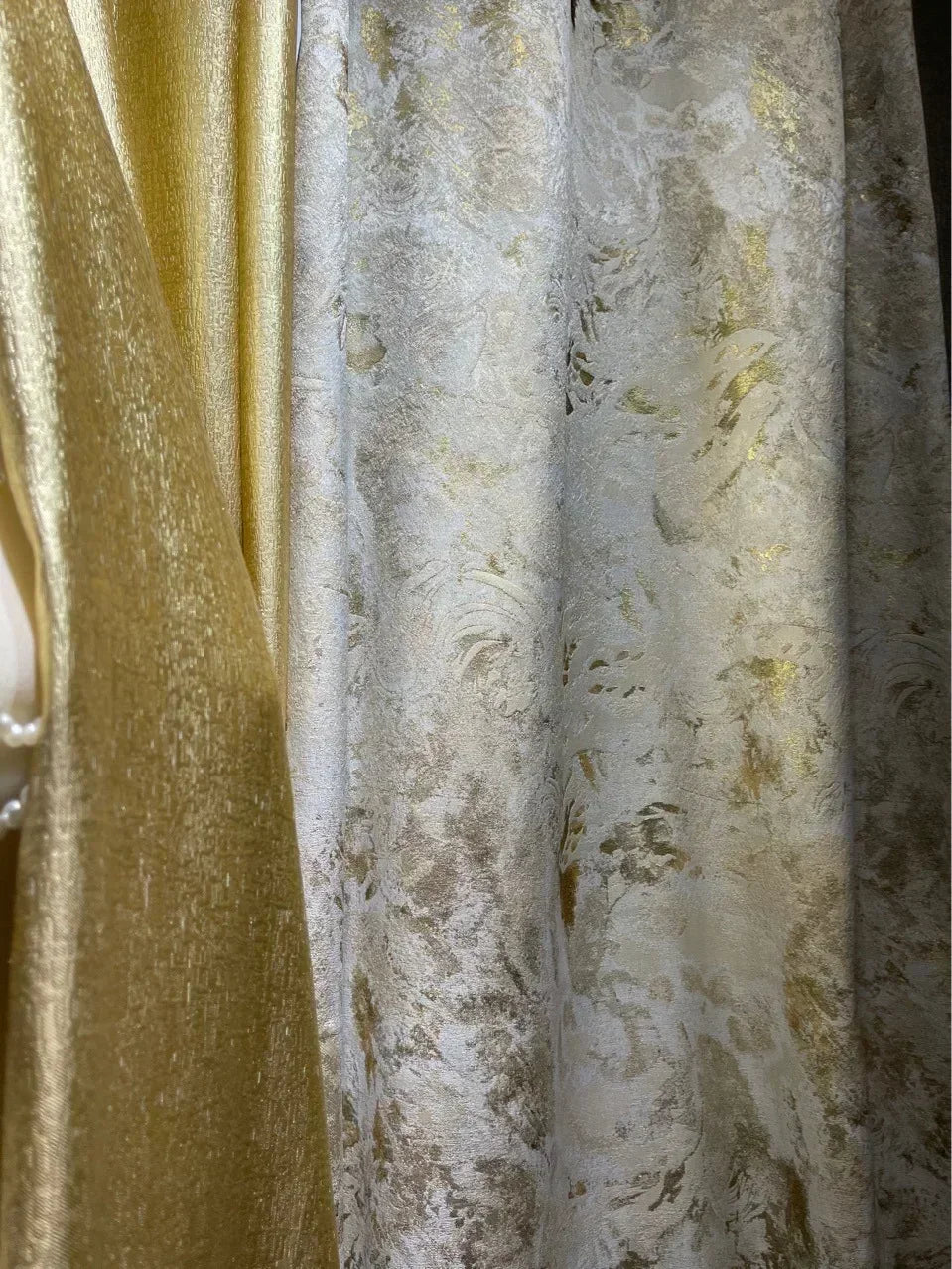 2025 new Curtains for Living dining room bedroom cream champagne gold thread jacquard high precision modern luxury high blackout